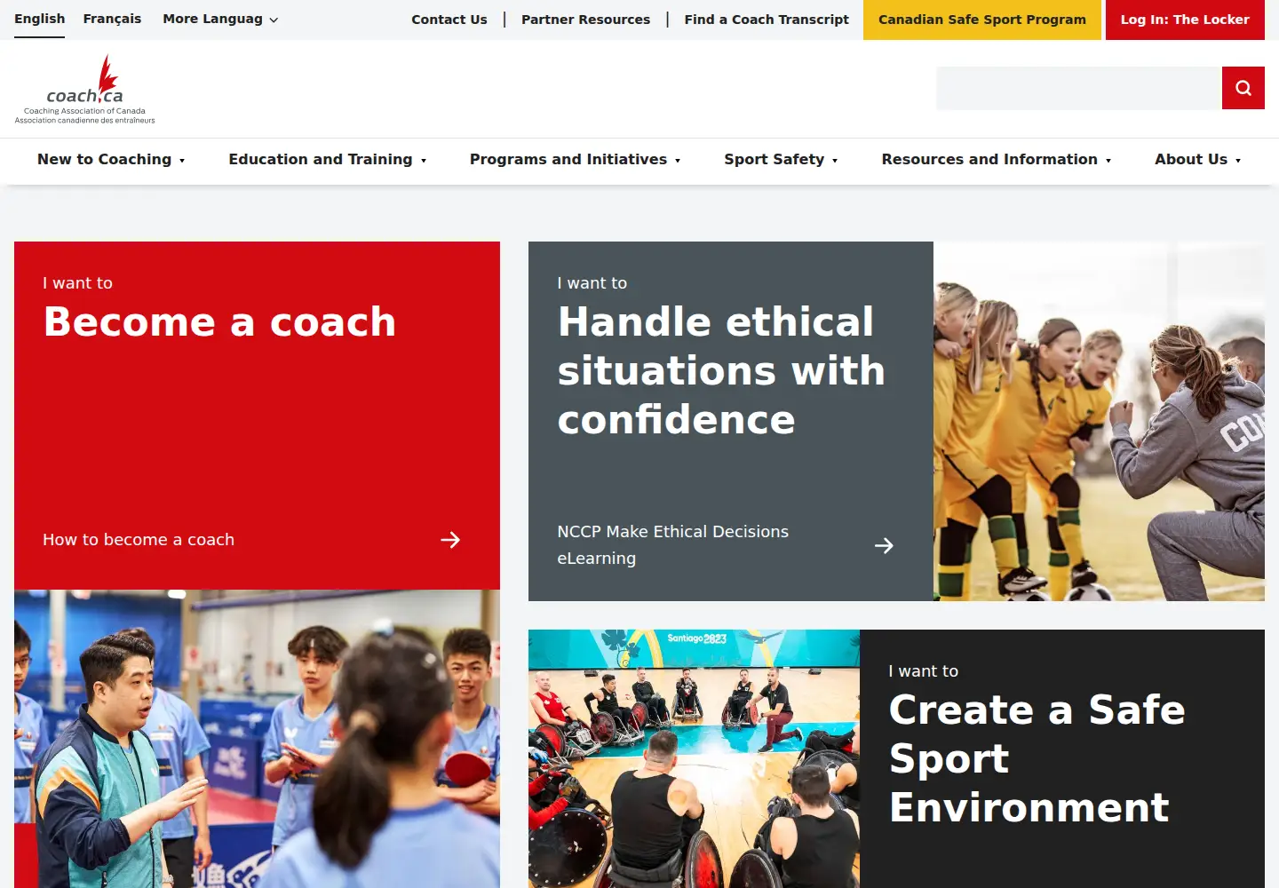 Screenshot of coach.ca