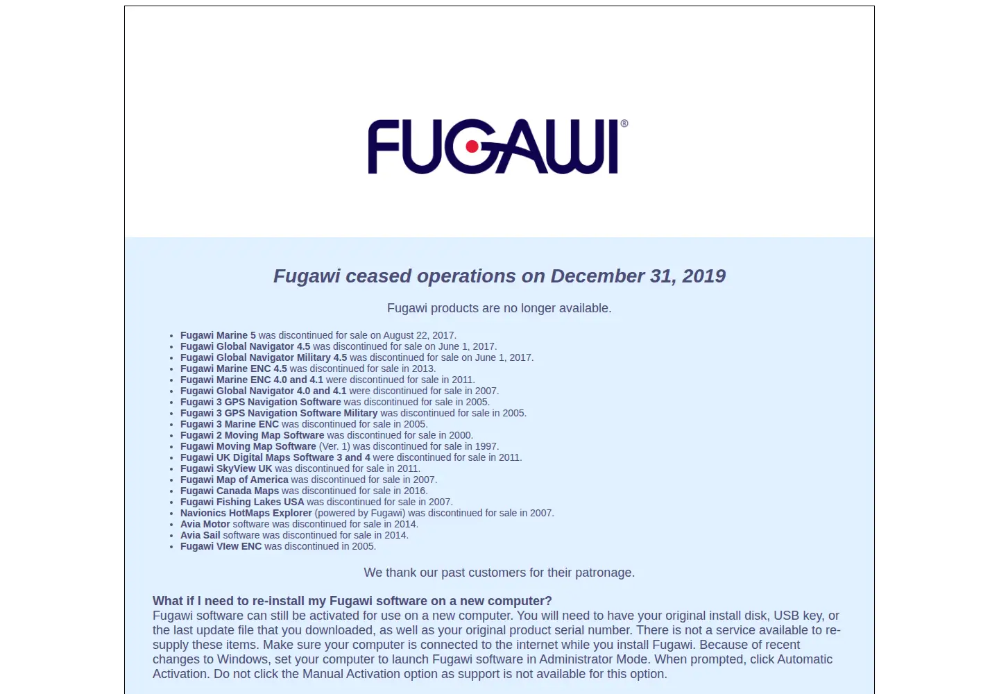 Screenshot of fugawi.com
