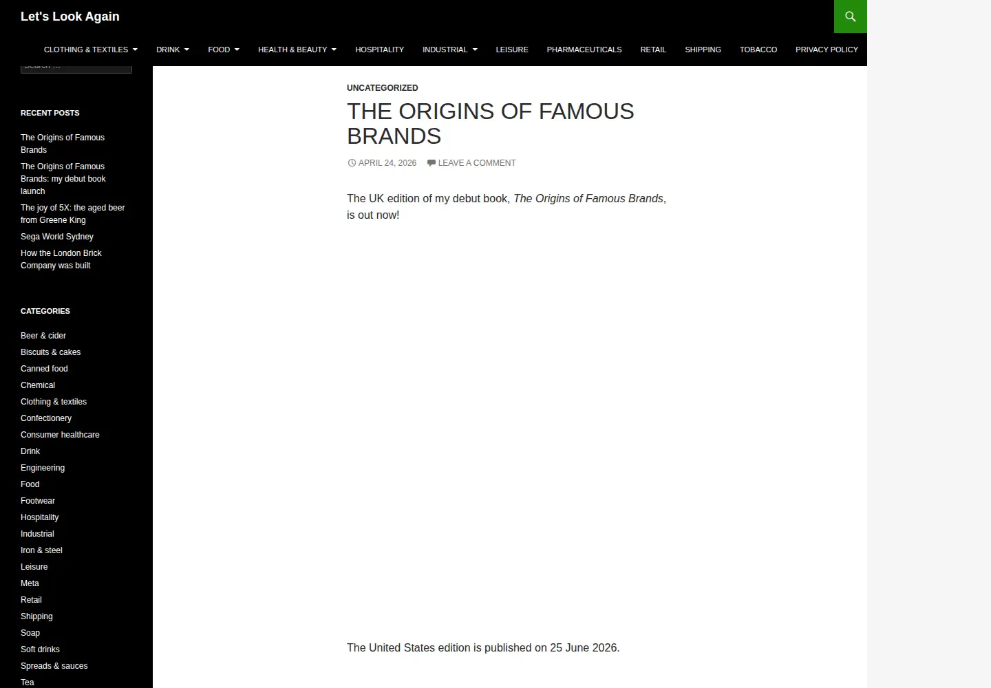 Screenshot of letslookagain.com