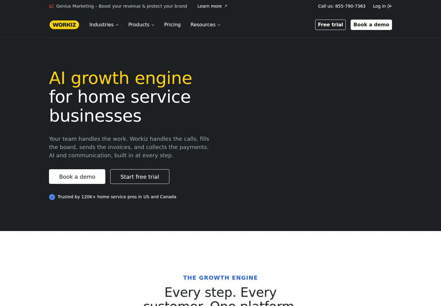 Screenshot of workiz.com