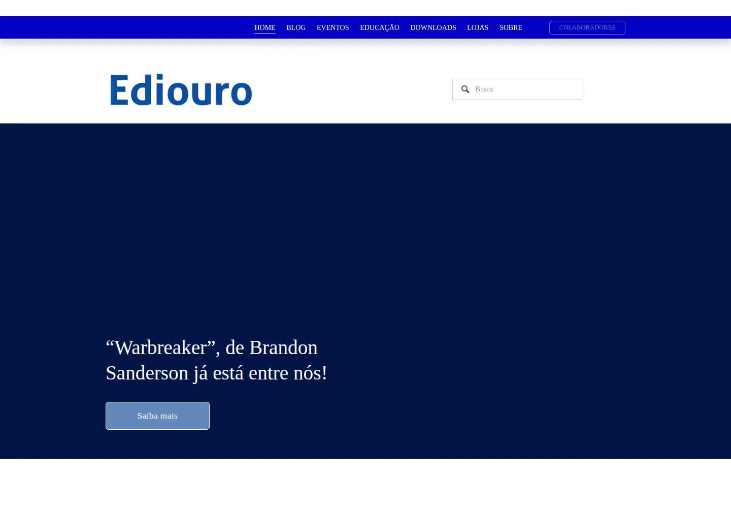 Captured homepage of ediouro.com.br in the current scan