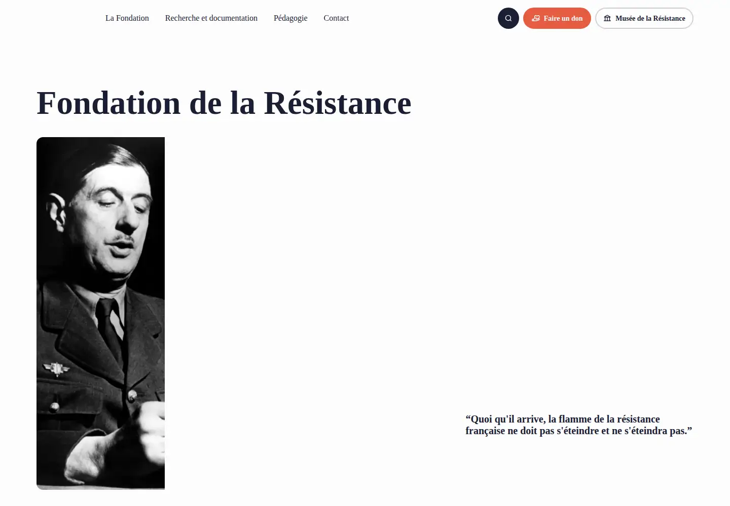 Screenshot of fondationresistance.org