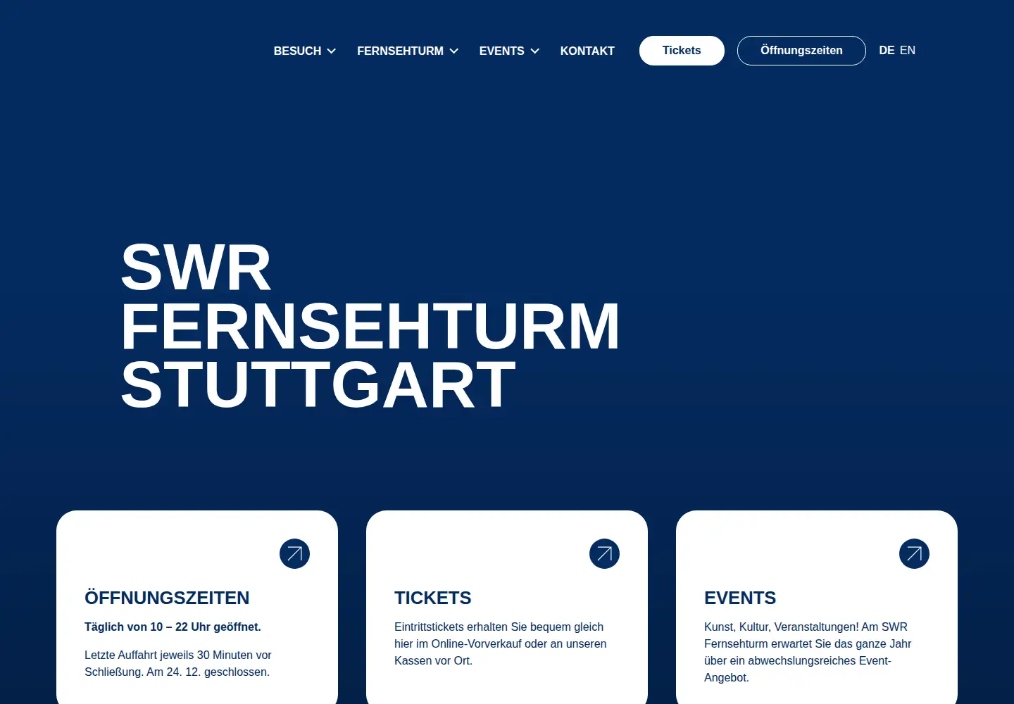 Screenshot of fernsehturm-stuttgart.de