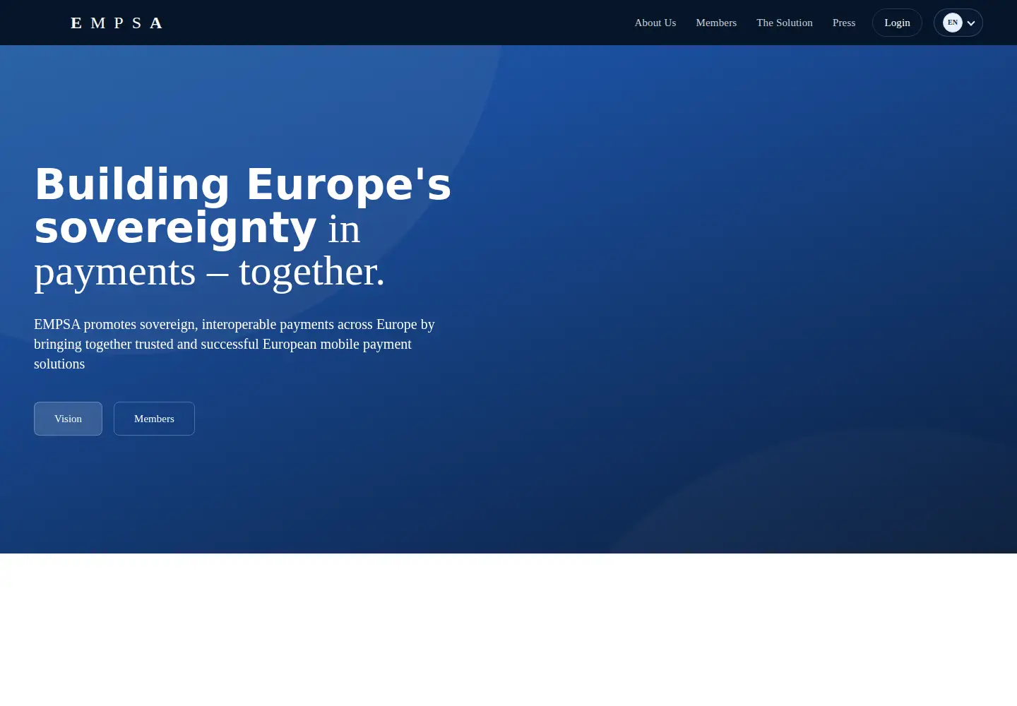 Captured homepage of empsa.org in the current scan