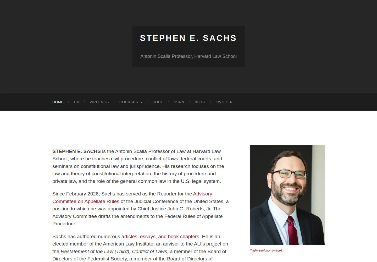 Screenshot of stevesachs.com