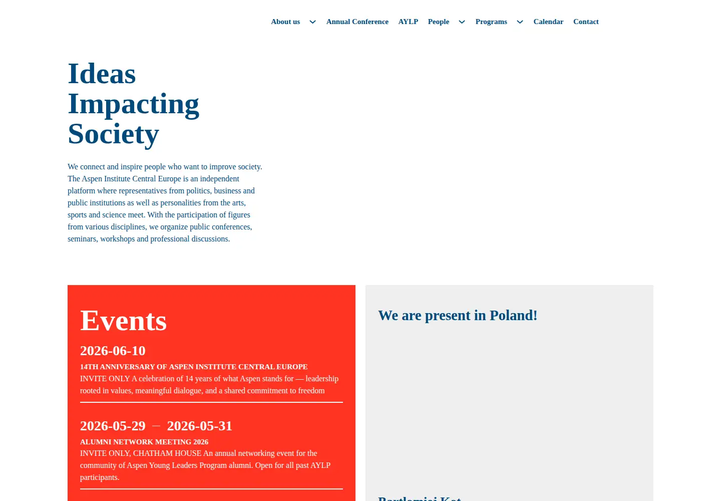 Screenshot of aspeninstitutece.org