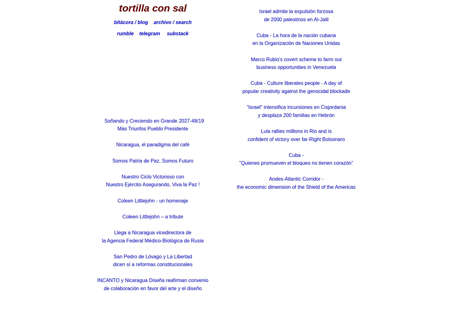 Captured homepage of tortillaconsal.com in the current scan