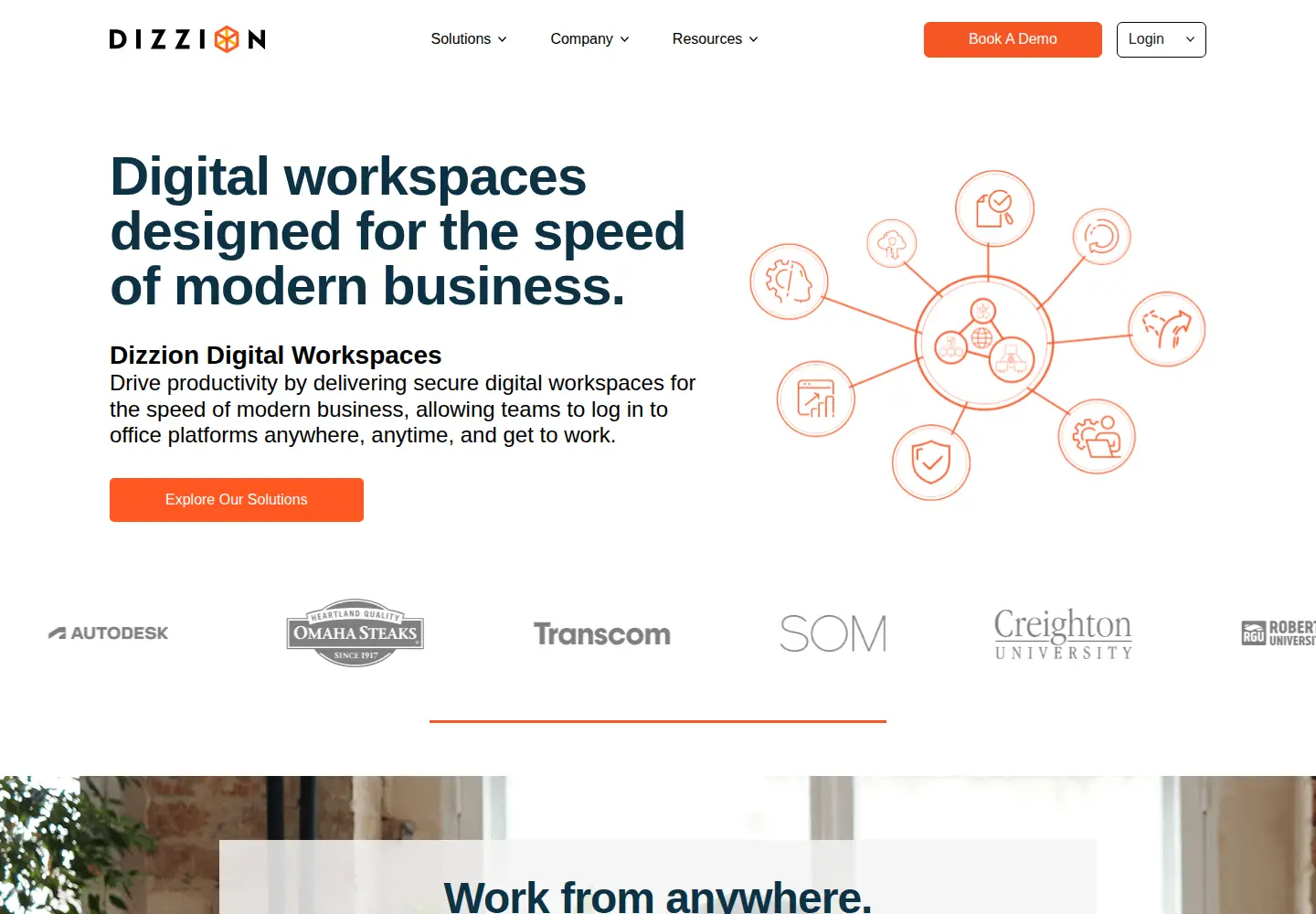 Screenshot of dizzion.com