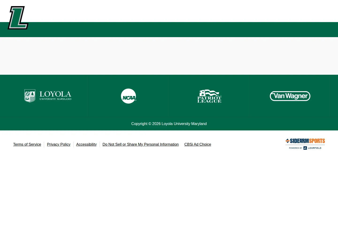 Screenshot of loyolagreyhounds.com