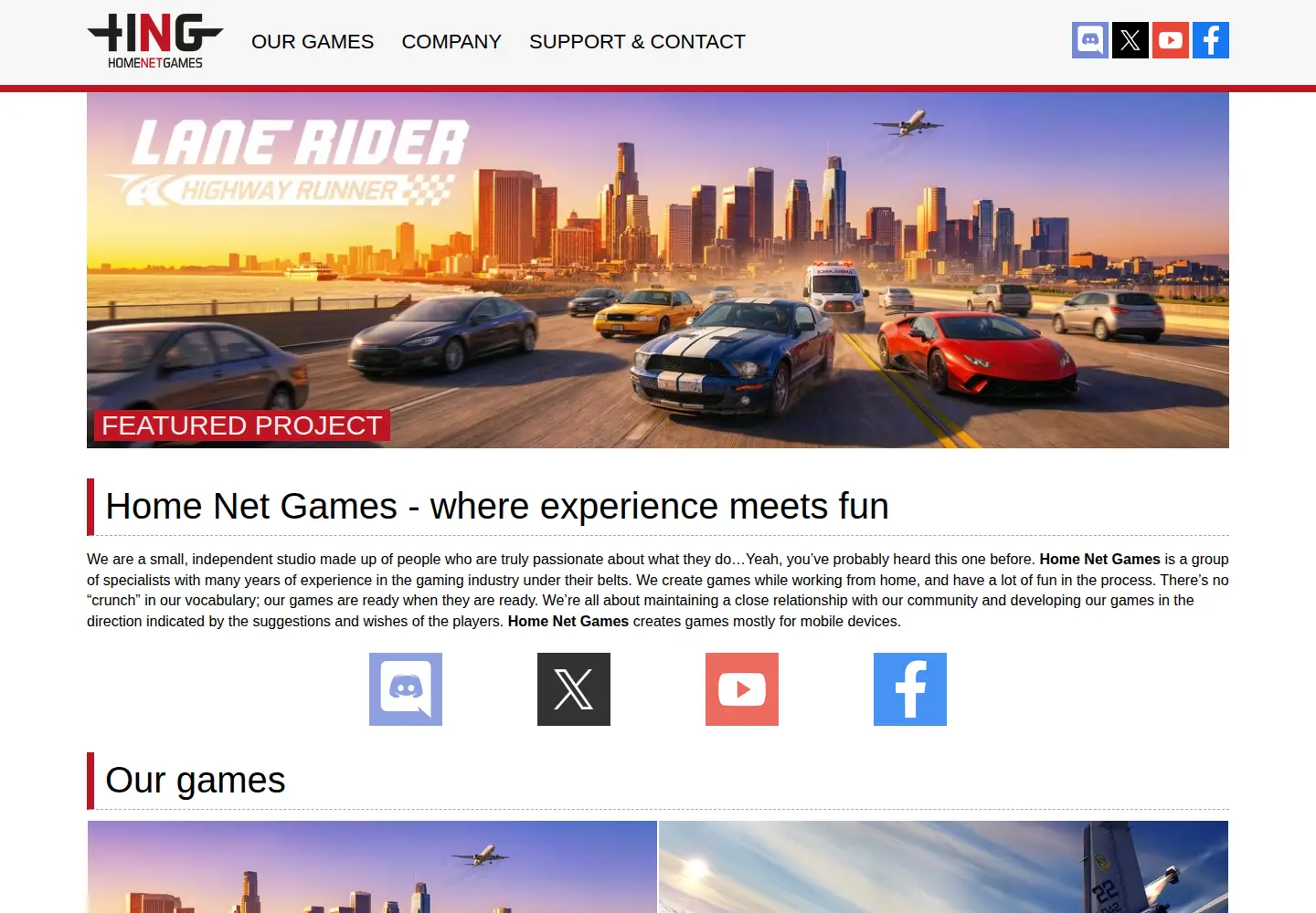 Screenshot of homenetgames.com