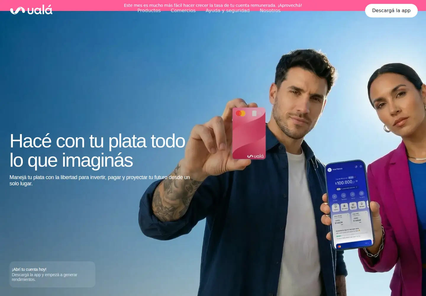Screenshot of uala.com.ar
