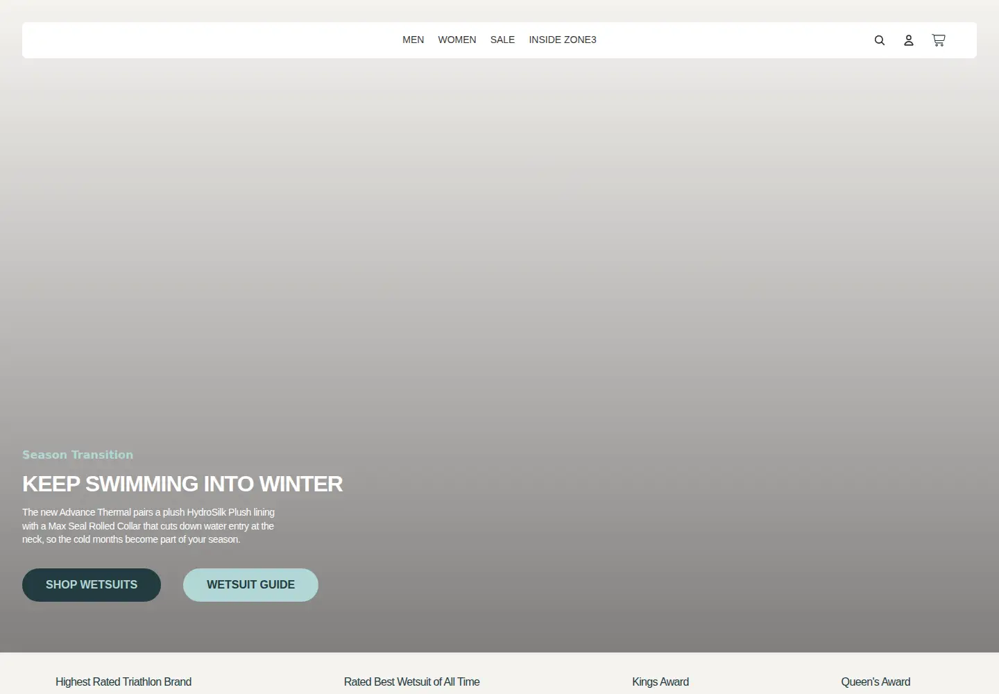Captured homepage of zone3.com in the current scan