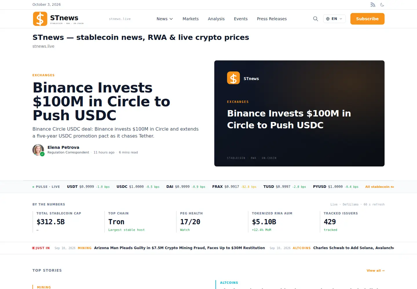 Screenshot of stnews.live