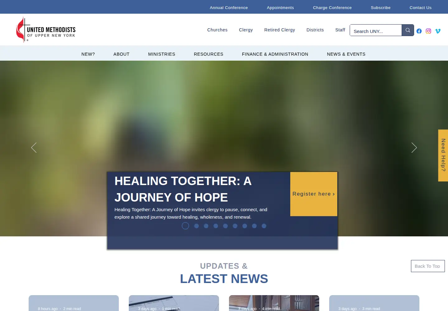 Screenshot of unyumc.org