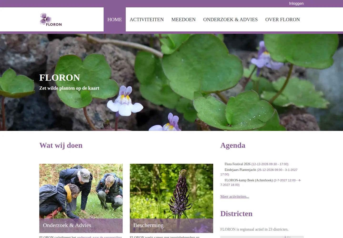 Captured homepage of floron.nl in the current scan