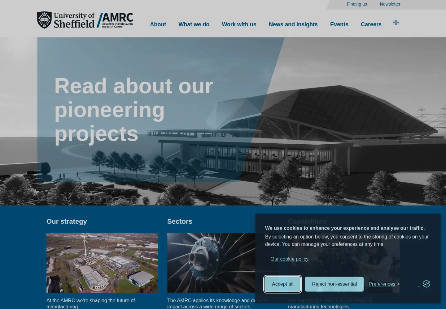 Screenshot of amrc.co.uk
