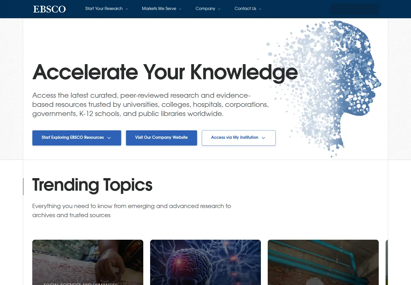 Screenshot of ebsco.com