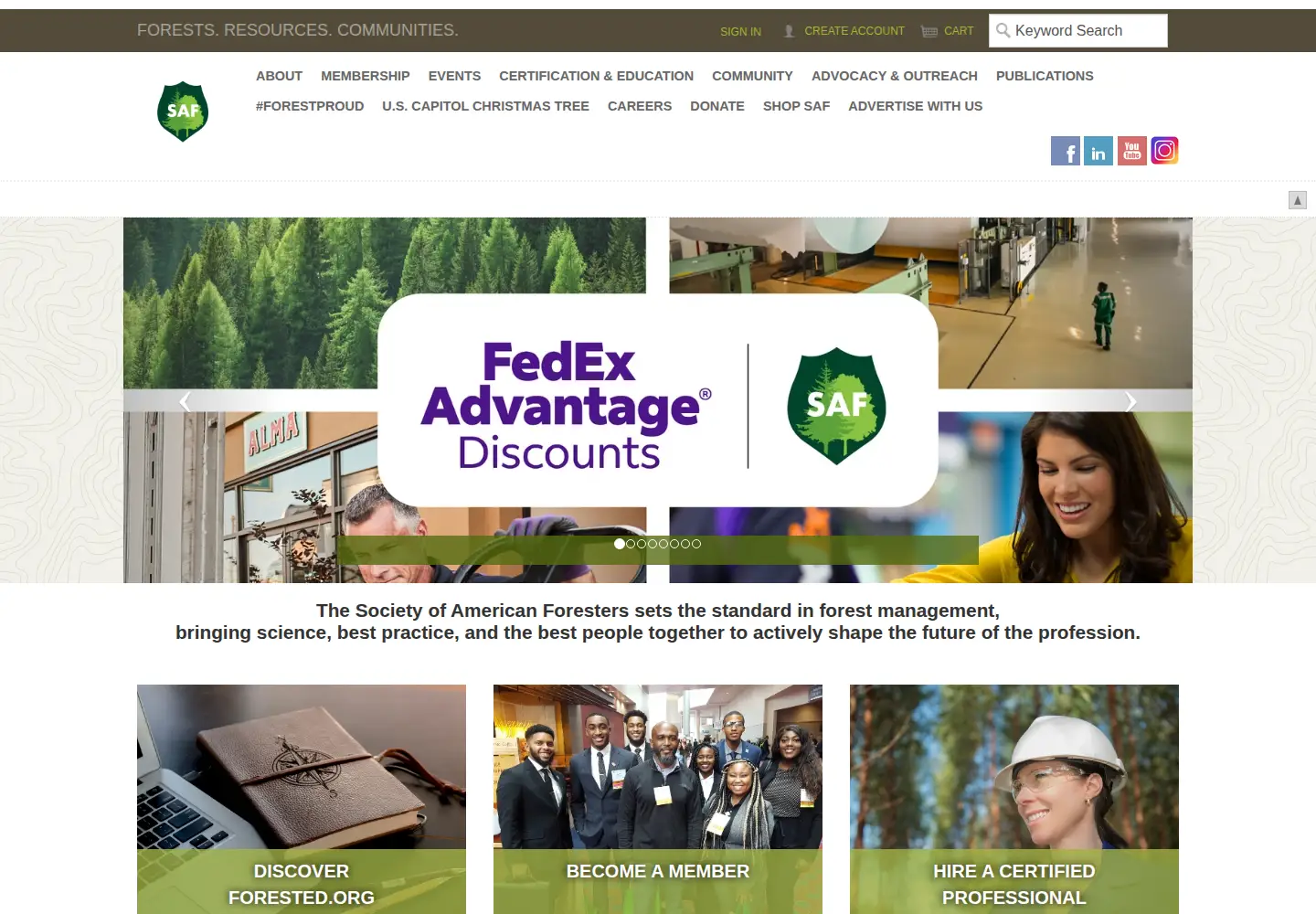 Screenshot of eforester.org