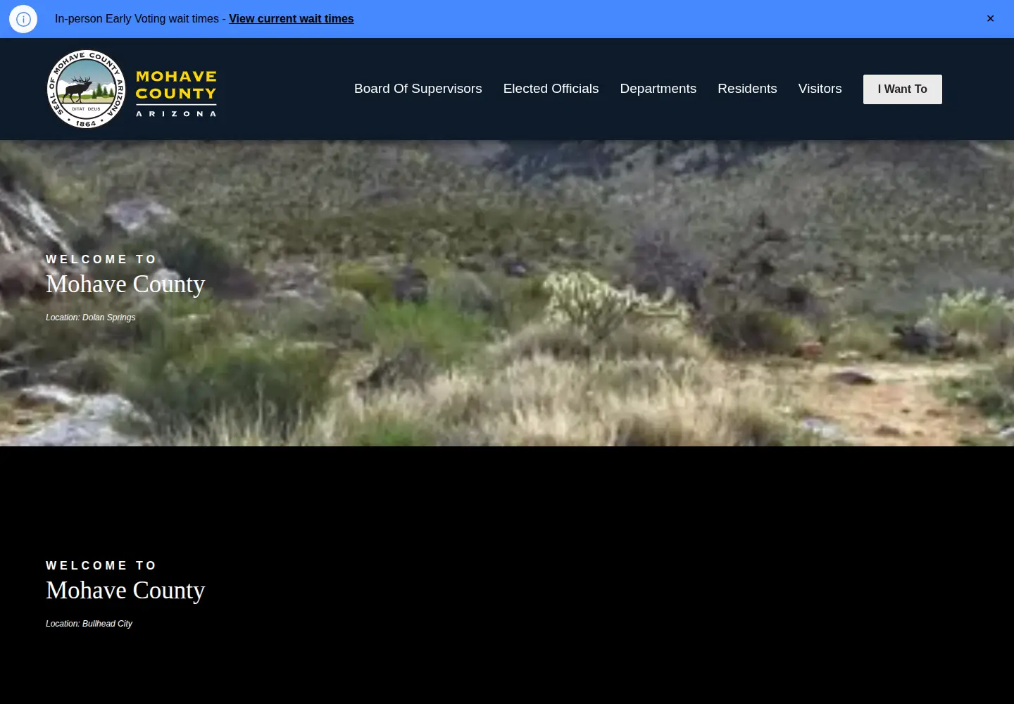 Captured homepage of mohave.gov in the current scan