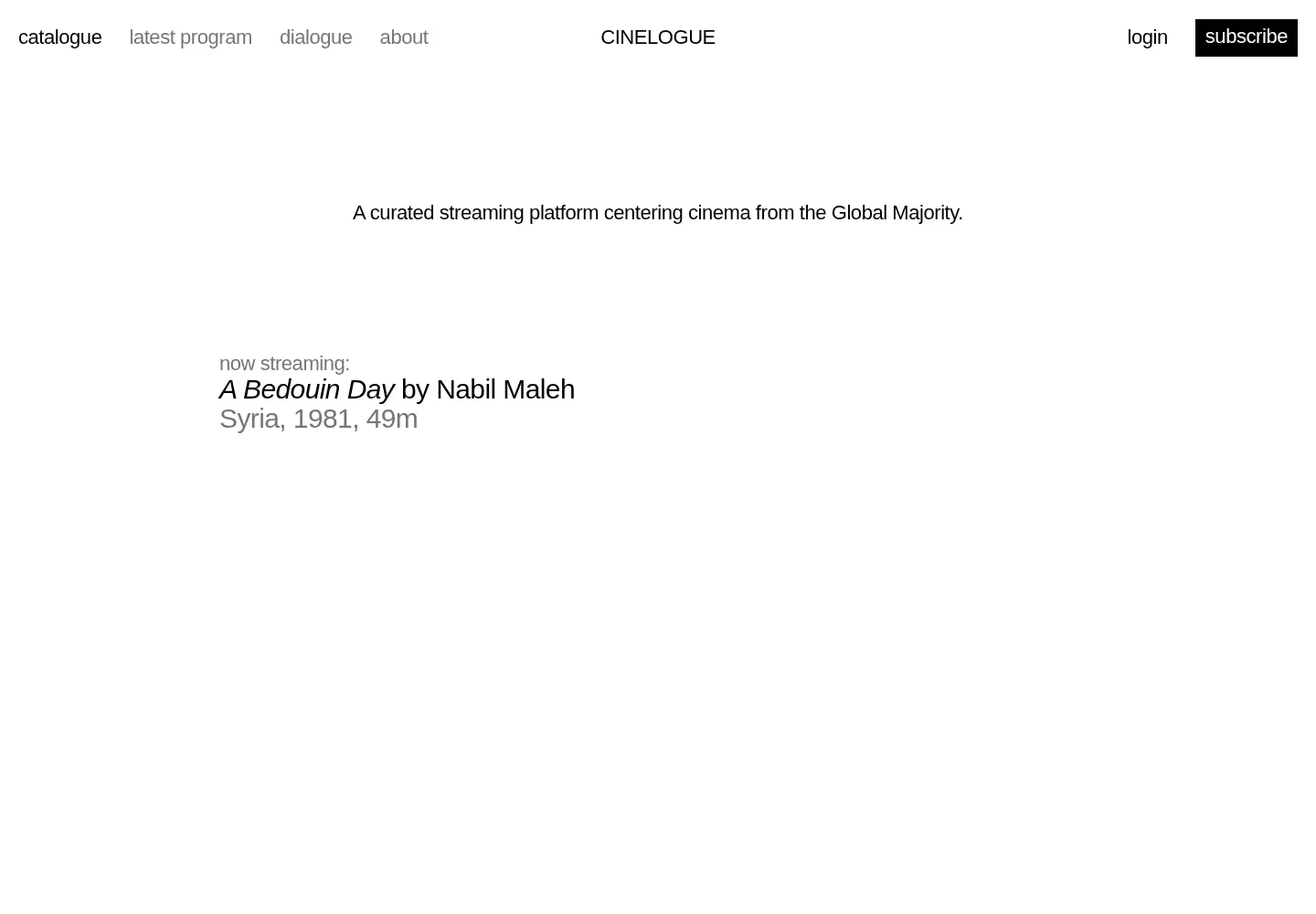 Screenshot of cinelogue.com