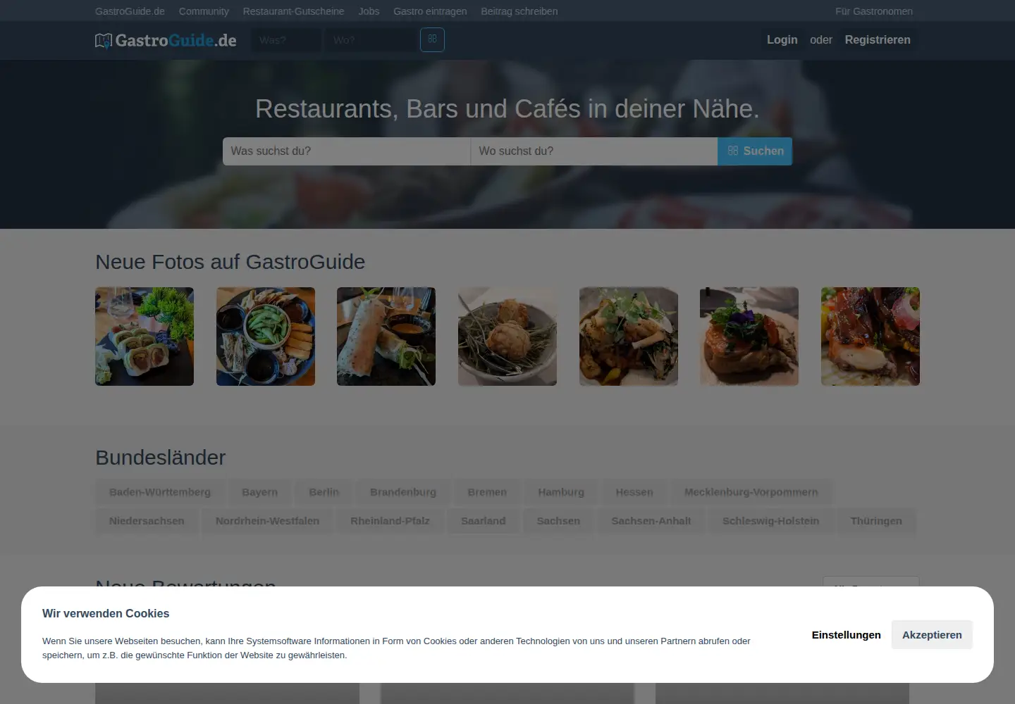 Screenshot of gastroguide.de