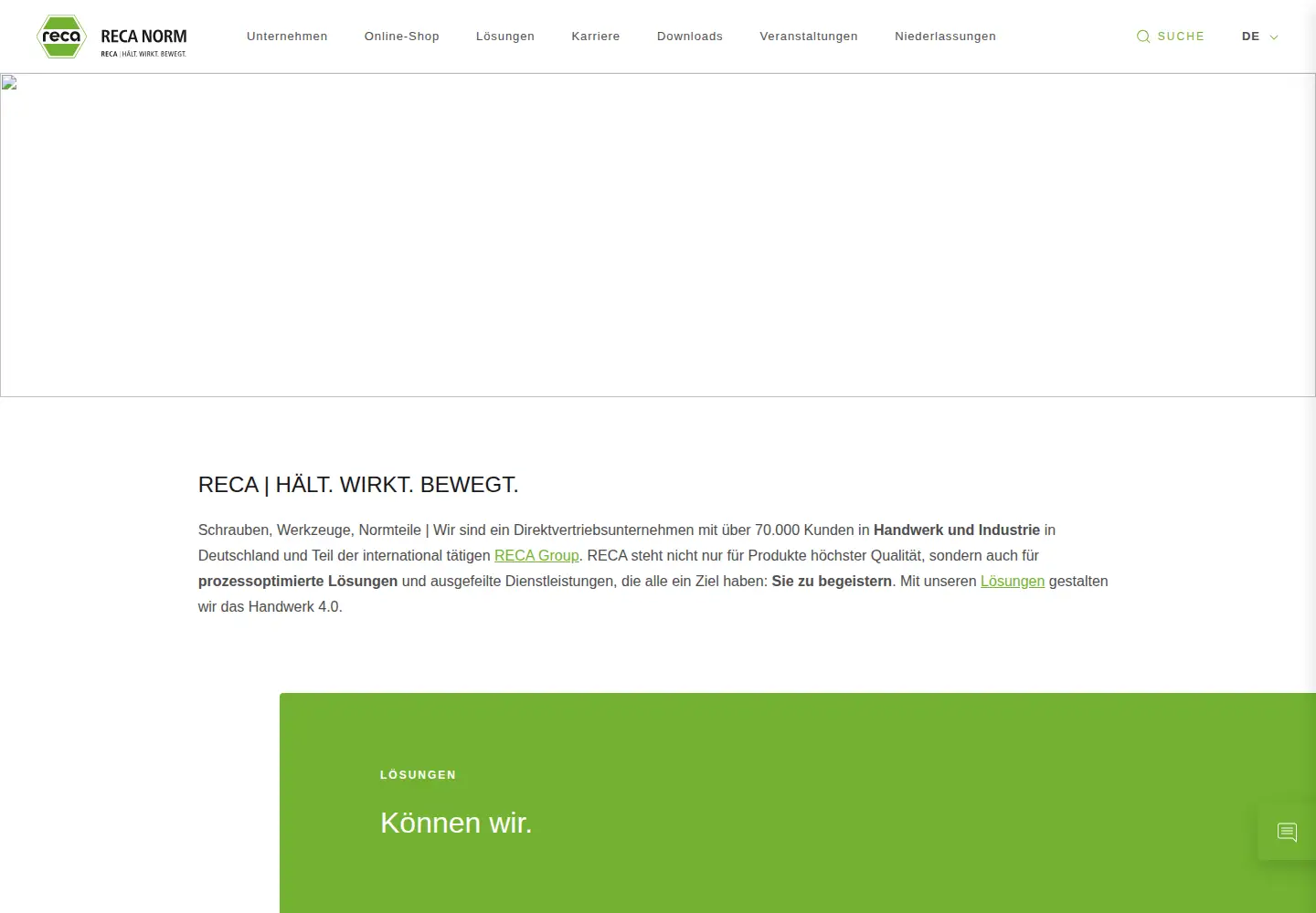 Screenshot of recanorm.de