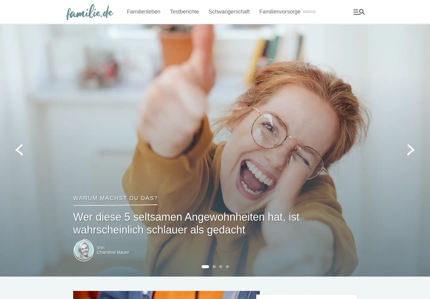Screenshot of familie.de