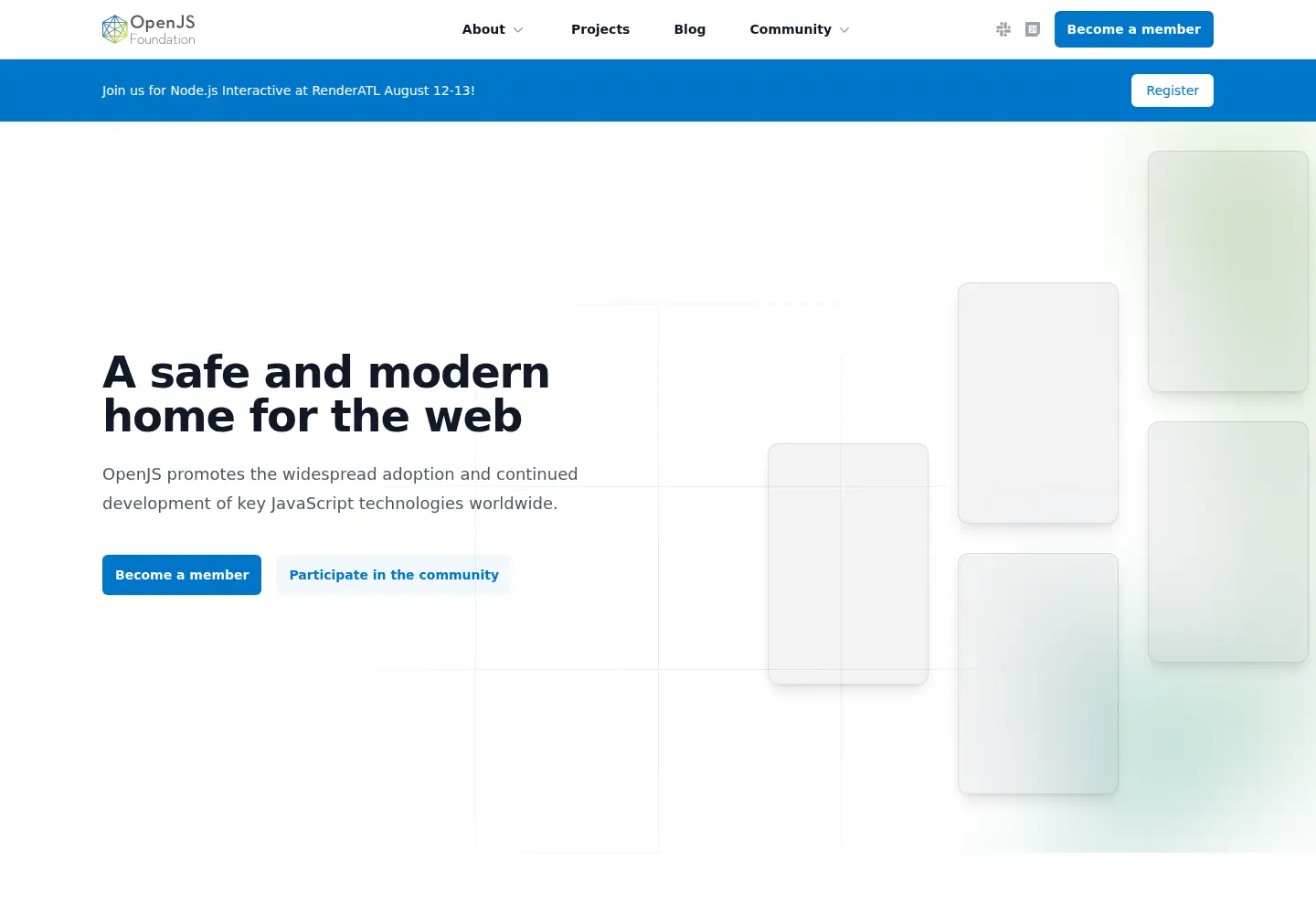 Screenshot of jquery.org