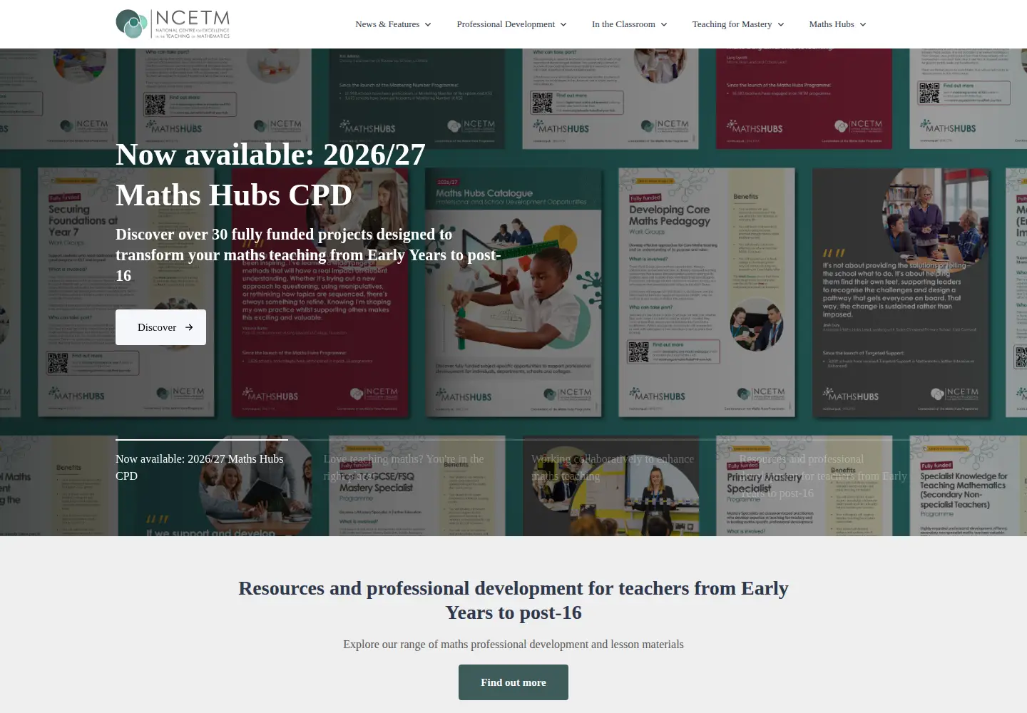 Screenshot of ncetm.org.uk