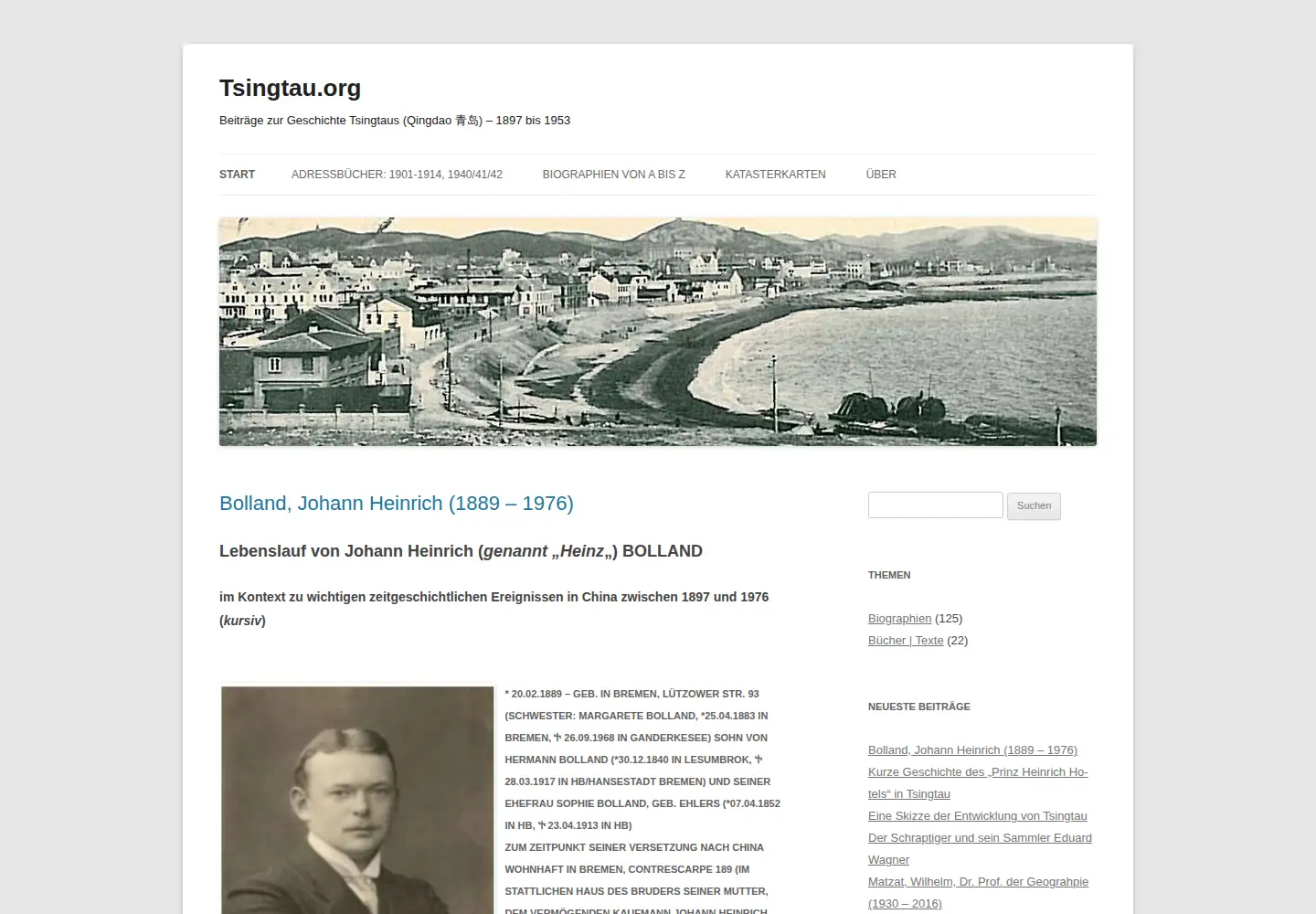 Screenshot of tsingtau.org