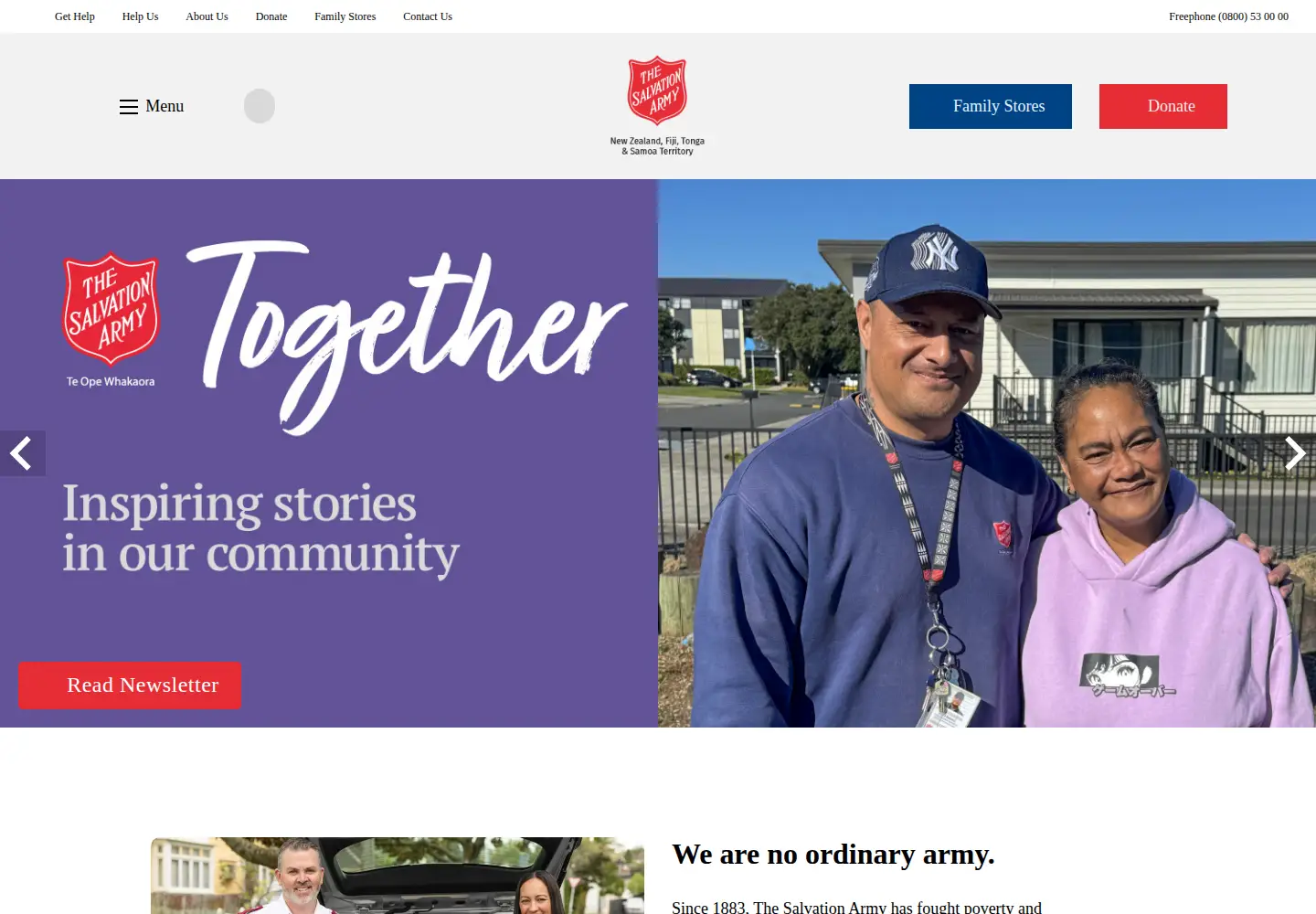 Screenshot of salvationarmy.org.nz