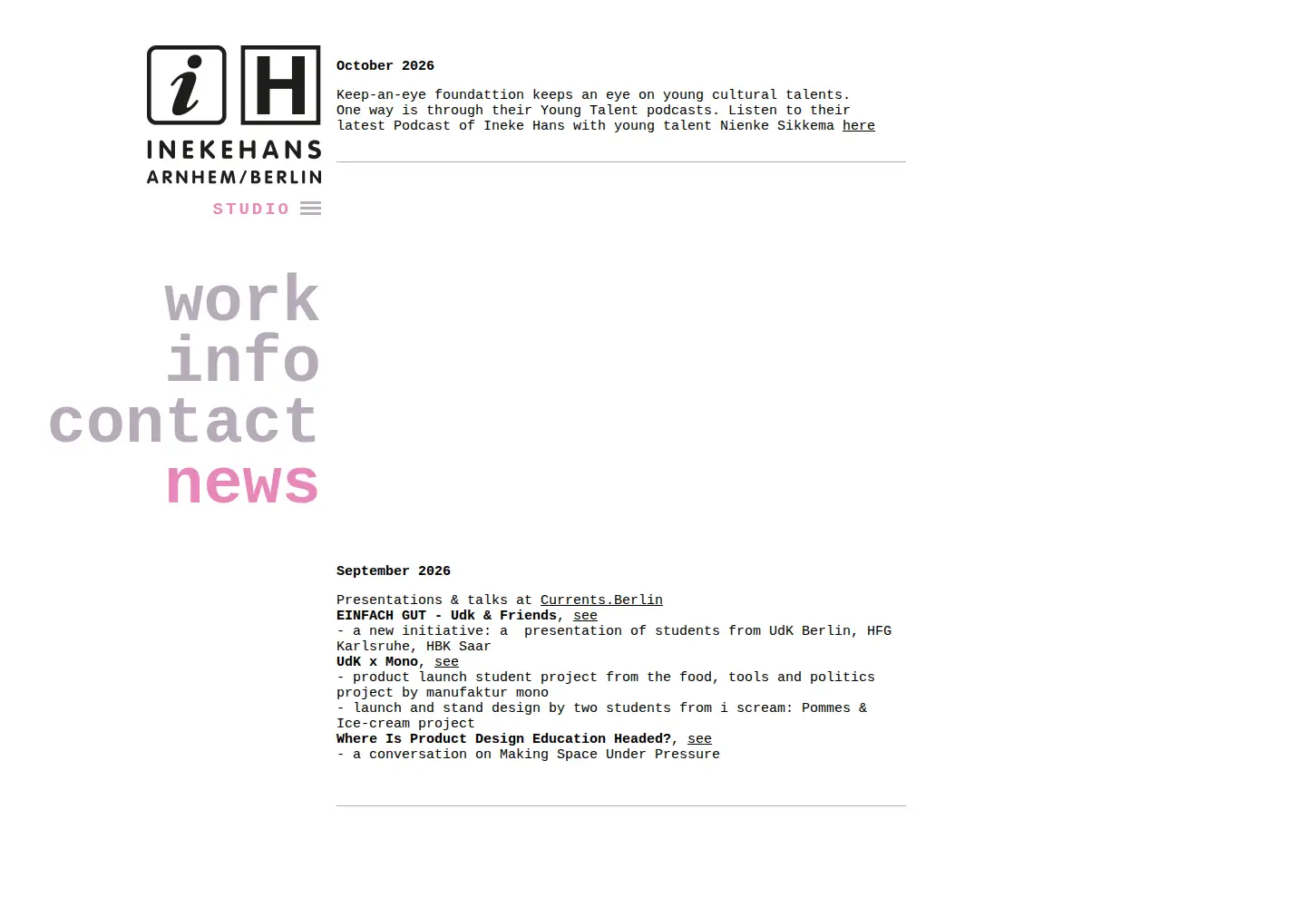 Screenshot of inekehans.com