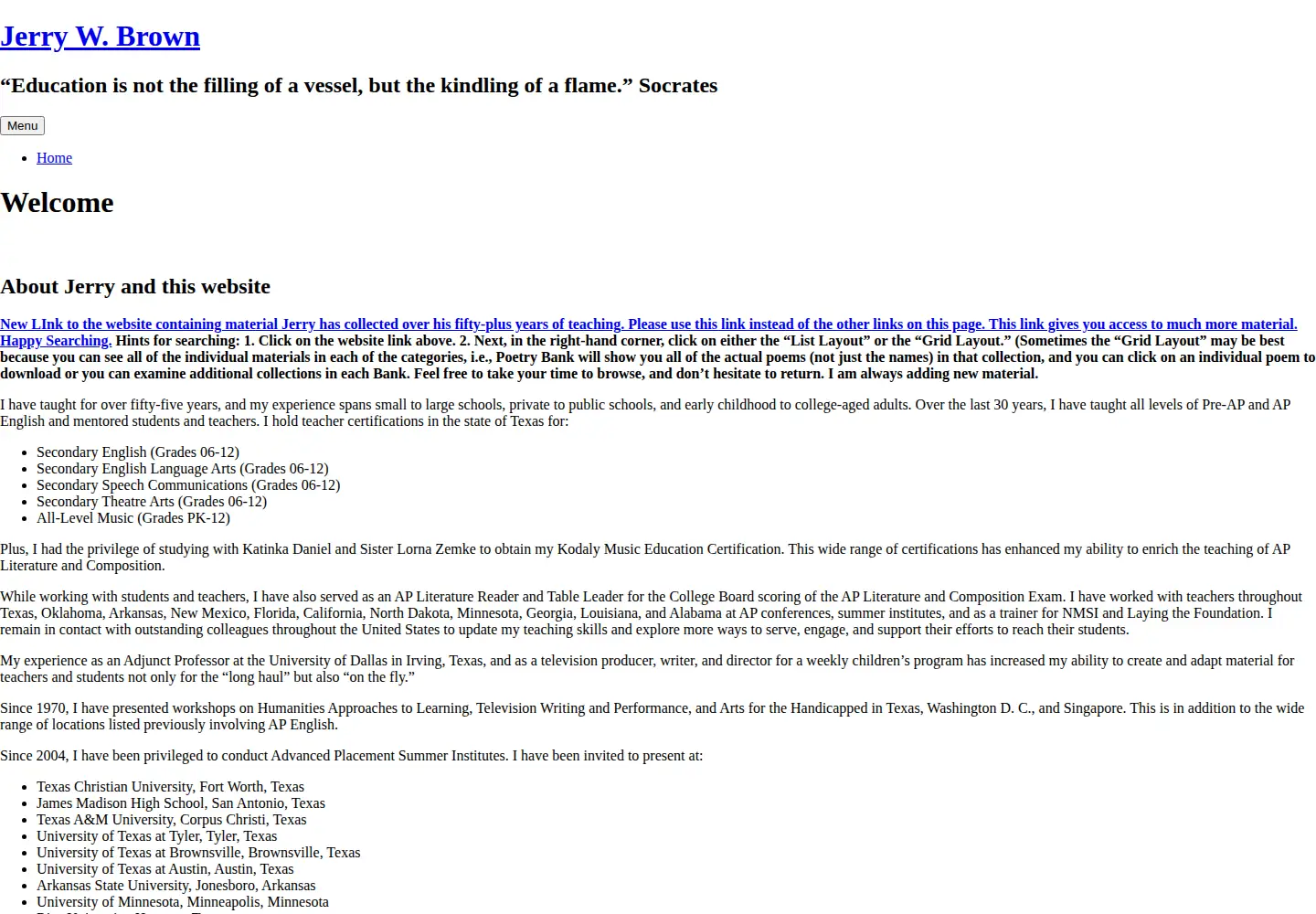 Screenshot of jerrywbrown.com