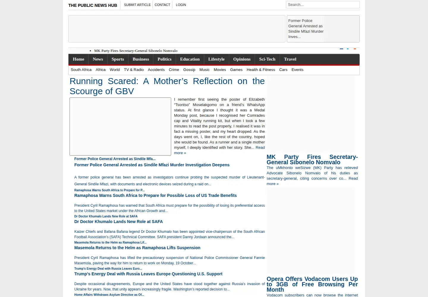 Screenshot of publicnewshub.com