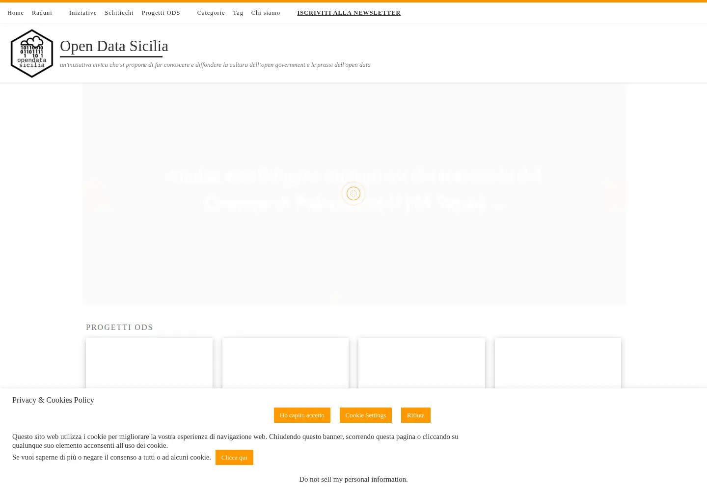 Screenshot of opendatasicilia.it