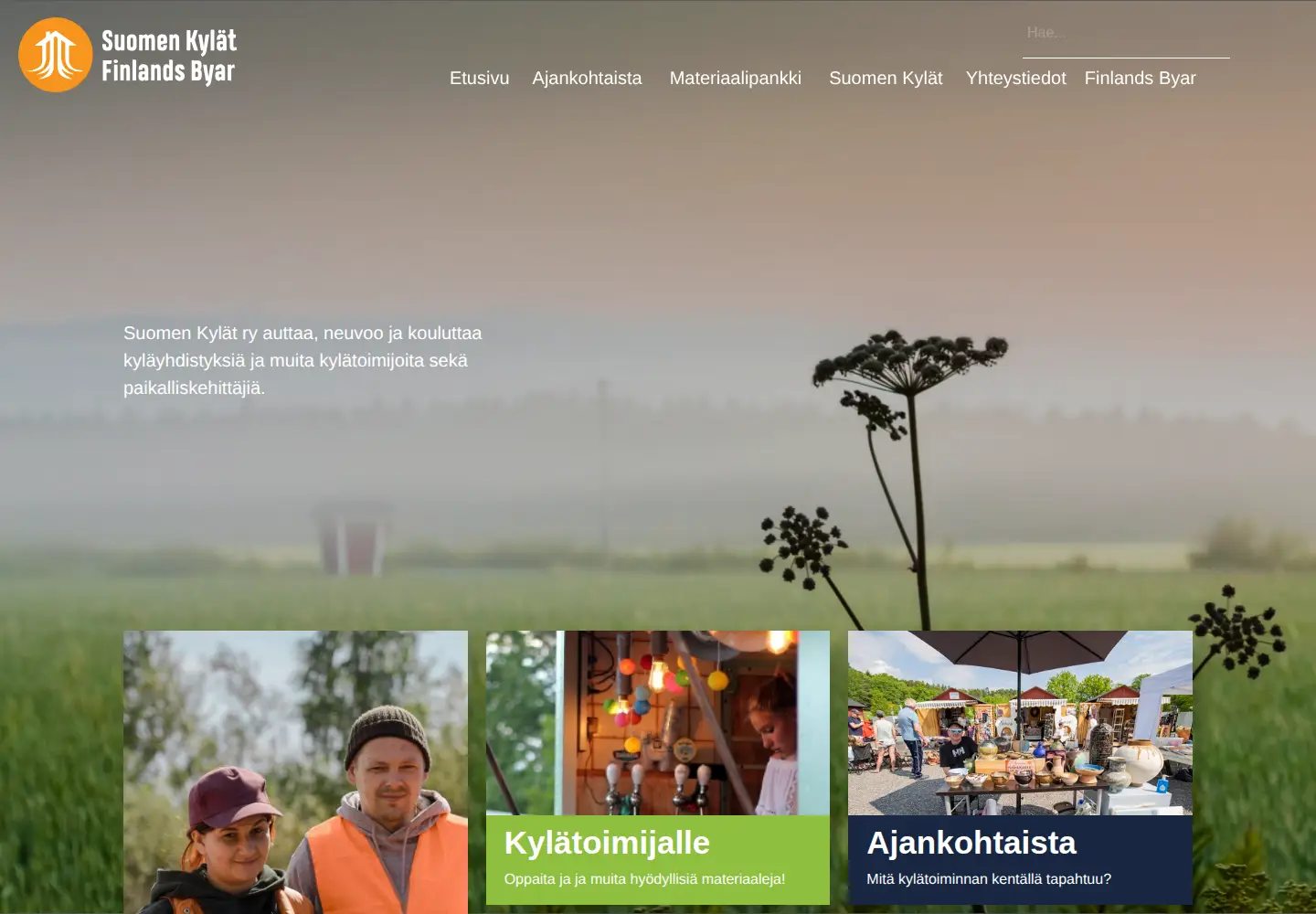 Screenshot of suomenkylat.fi