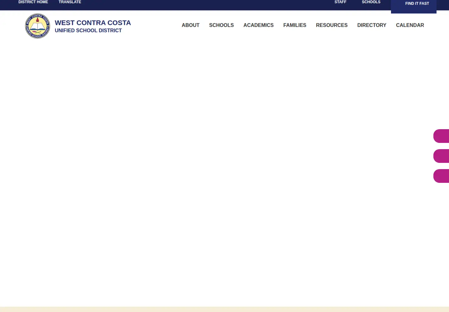 Screenshot of wccusd.net