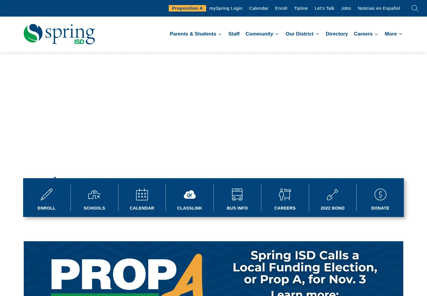 Screenshot of springisd.org
