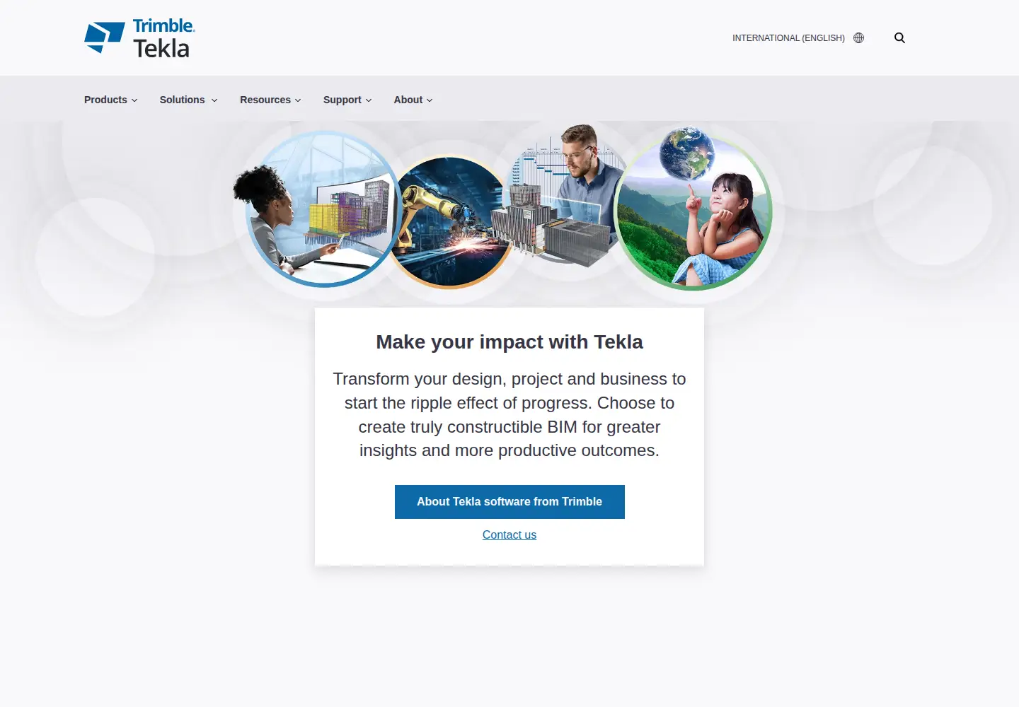 Captured homepage of tekla.com in the current scan