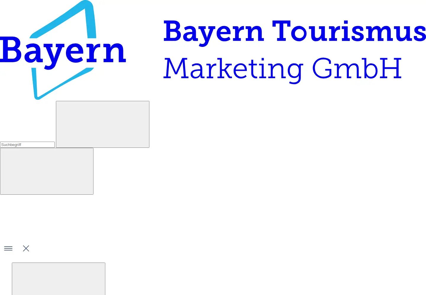 Captured homepage of tourismus.bayern in the current scan