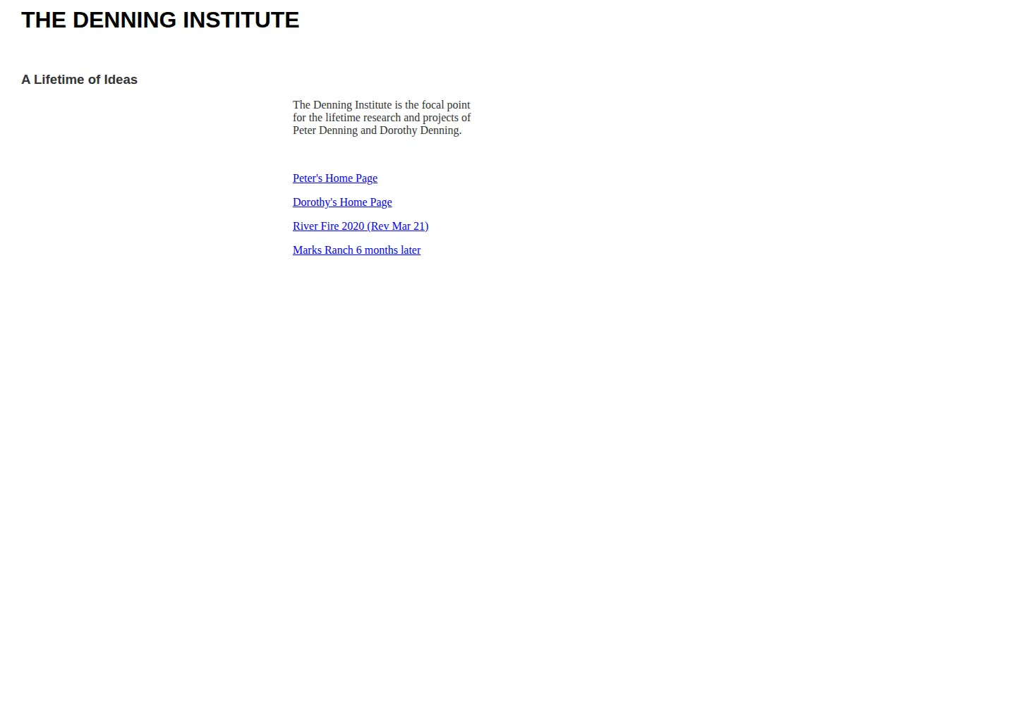 Screenshot of denninginstitute.com