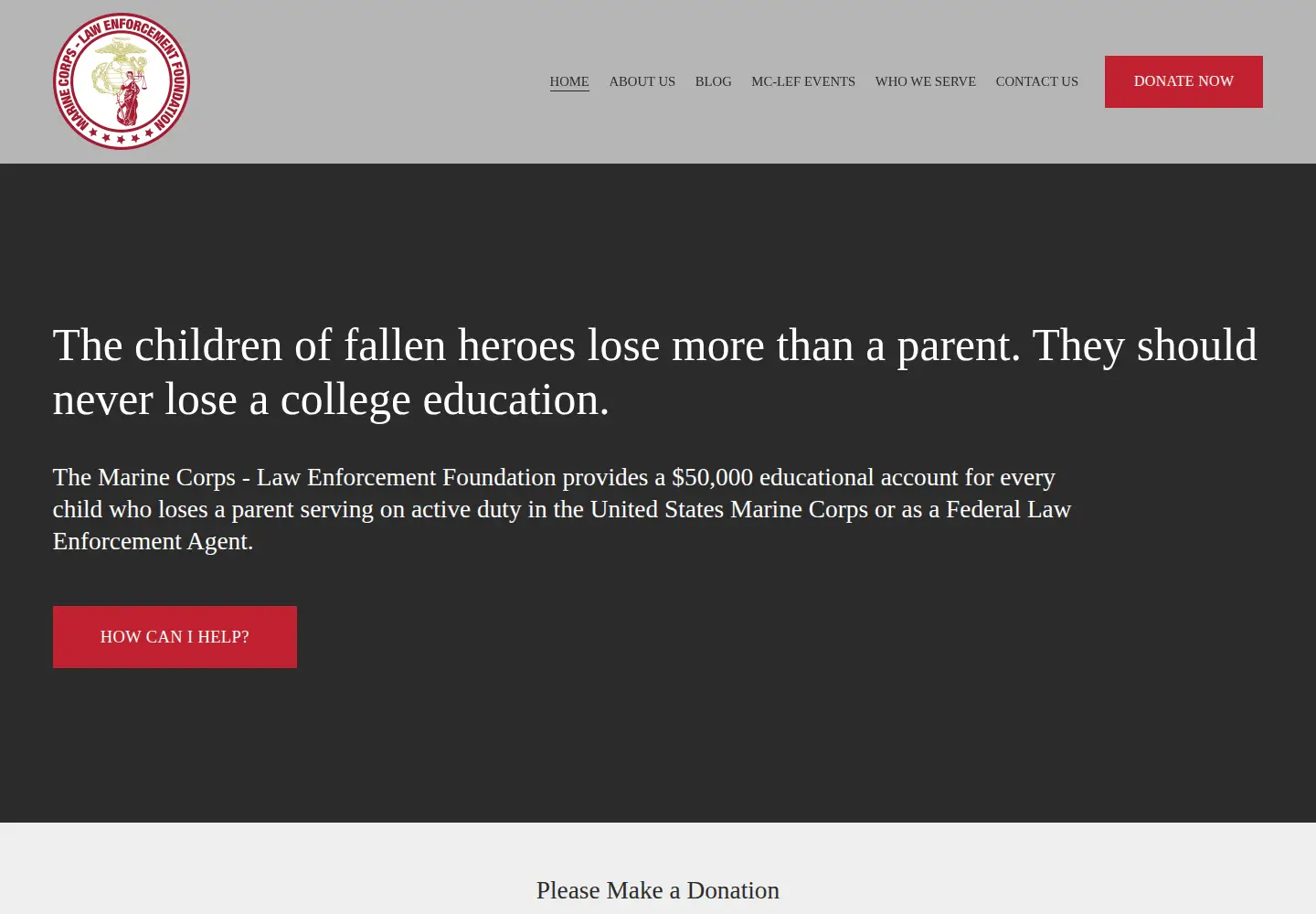 Screenshot of mc-lef.org