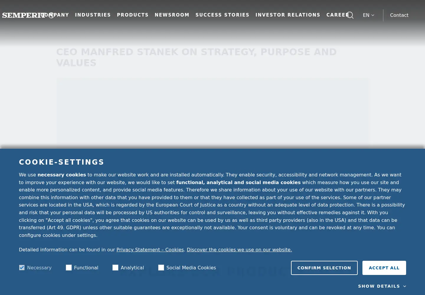 Screenshot of semperitgroup.com