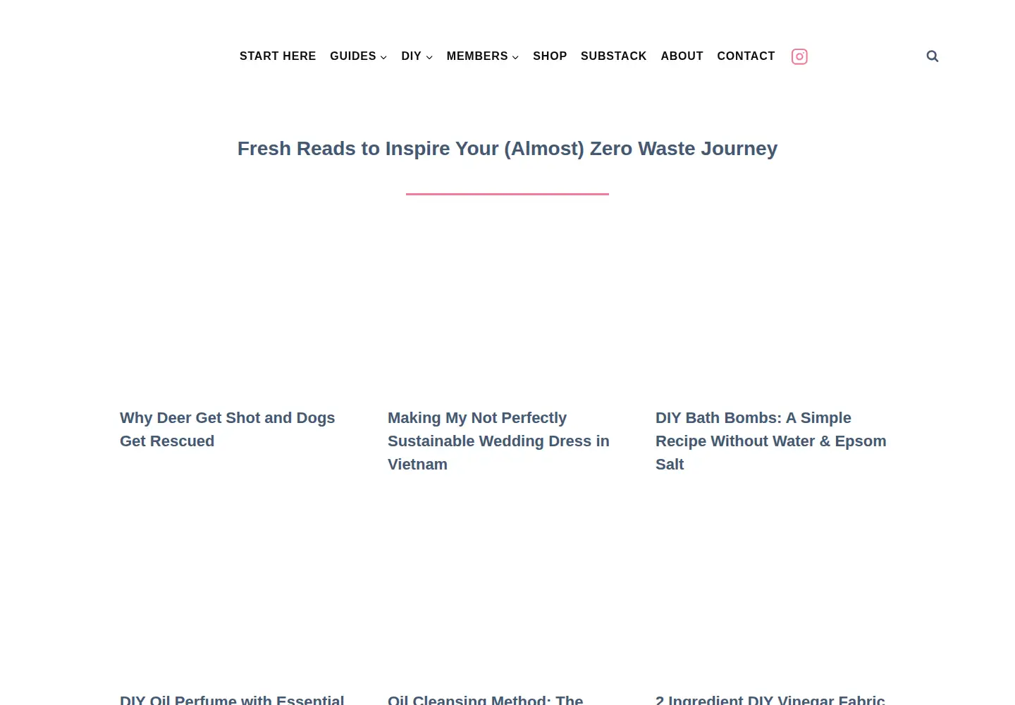 Captured homepage of almostzerowaste.com in the current scan