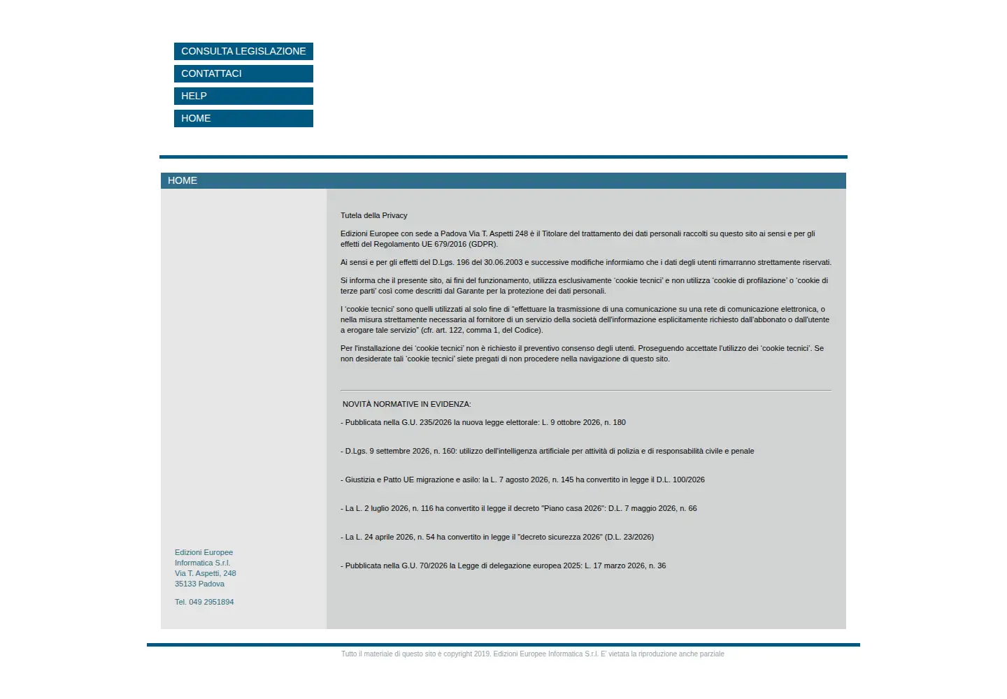 Screenshot of edizionieuropee.it