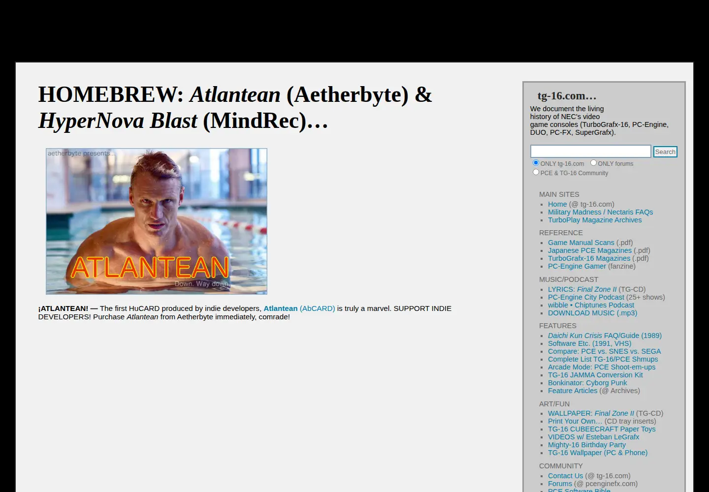 Screenshot of tg-16.com