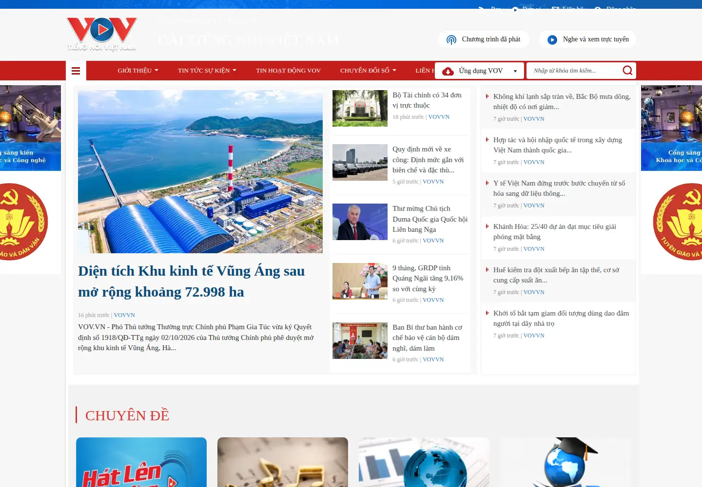 Screenshot of vov.gov.vn