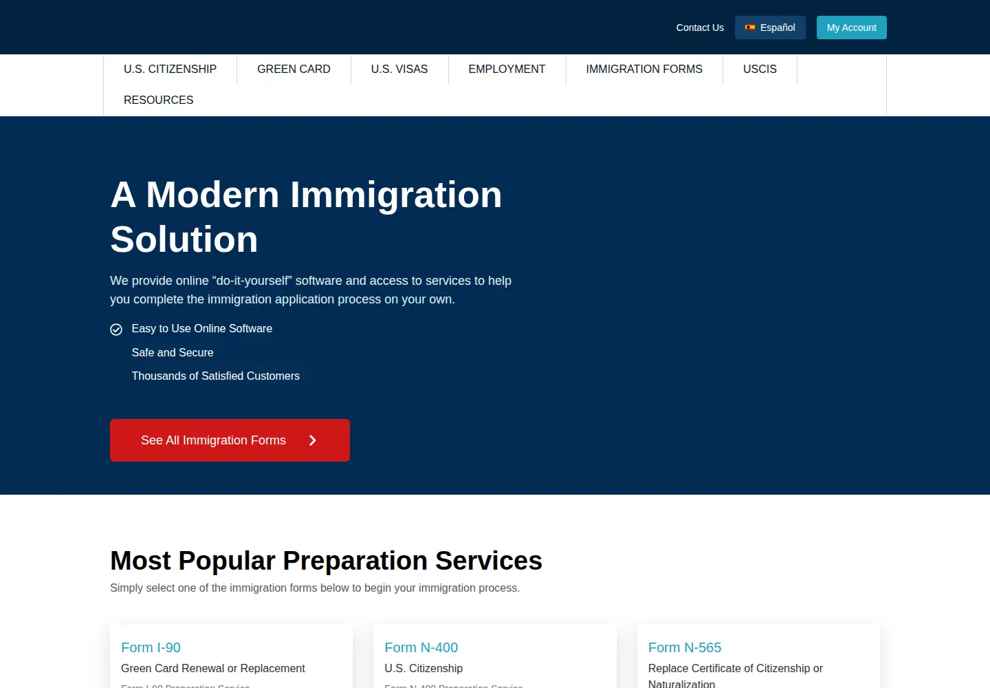 Screenshot of us-immigration.com