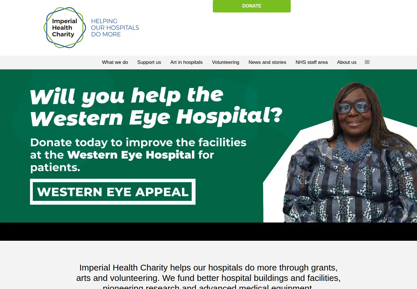 Screenshot of imperialcharity.org.uk