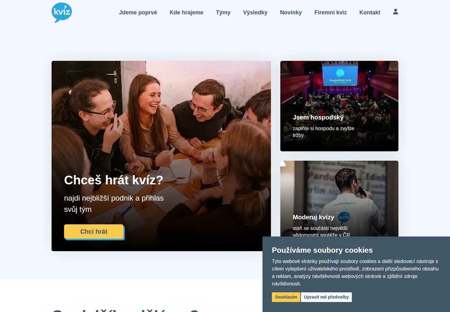 Screenshot of hospodskykviz.cz